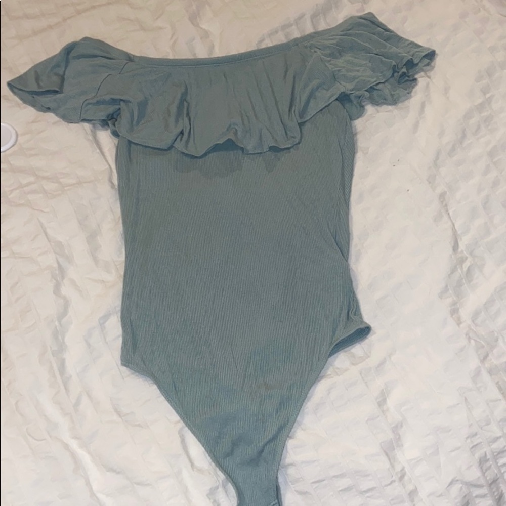 Flounce Off the Shoulder Bodysuit